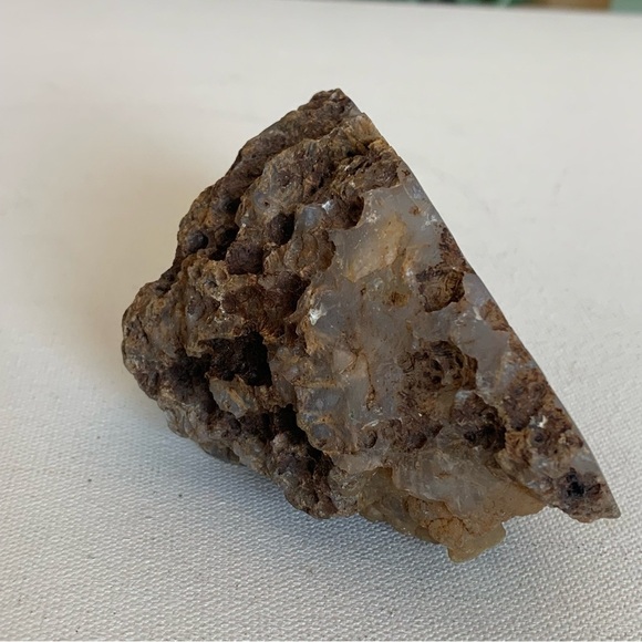 Blue Sagenite Agate Sagenitic Chalcedony Yellow Dendritic Acicular Inclusions 4" - Picture 13 of 16